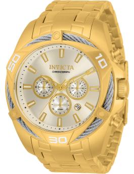 Invicta Bolt 34121 Relógio Masculino - Movimento de Quartzo - Aço Inoxidável com Mostrador Prateado - 50 mm