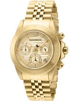 TechnoMarine Manta TM-219029 Reloj de Mujer - Movimiento de Cuarzo - Acero Inoxidable con Esfera Dorada - 38 mm