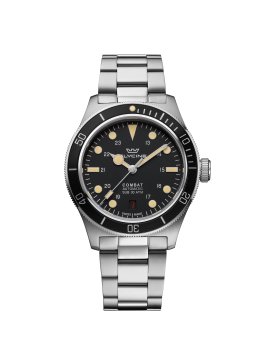 Glycine Combat Sub GL0402 Men's Watch - Automatic Movement - Stainless Steel with Black Dial - 39 mm