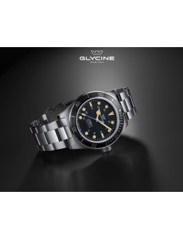 Glycine Combat Sub GL0402 Men's Watch - Automatic Movement - Stainless Steel with Black Dial - 39 mm