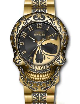 Invicta Artist 35109 Men's Watch - Quartz Movement - Stainless Steel with Black Dial - 50 mm