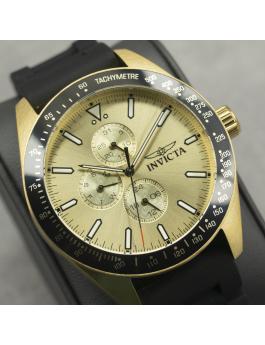 Invicta Aviator 38405 Ceas de bărbați - Mecanism Quartz - Oțel inoxidabil cu cadran auriu - 45 mm