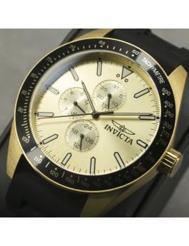 Invicta Aviator 38405 Ceas de bărbați - Mecanism Quartz - Oțel inoxidabil cu cadran auriu - 45 mm