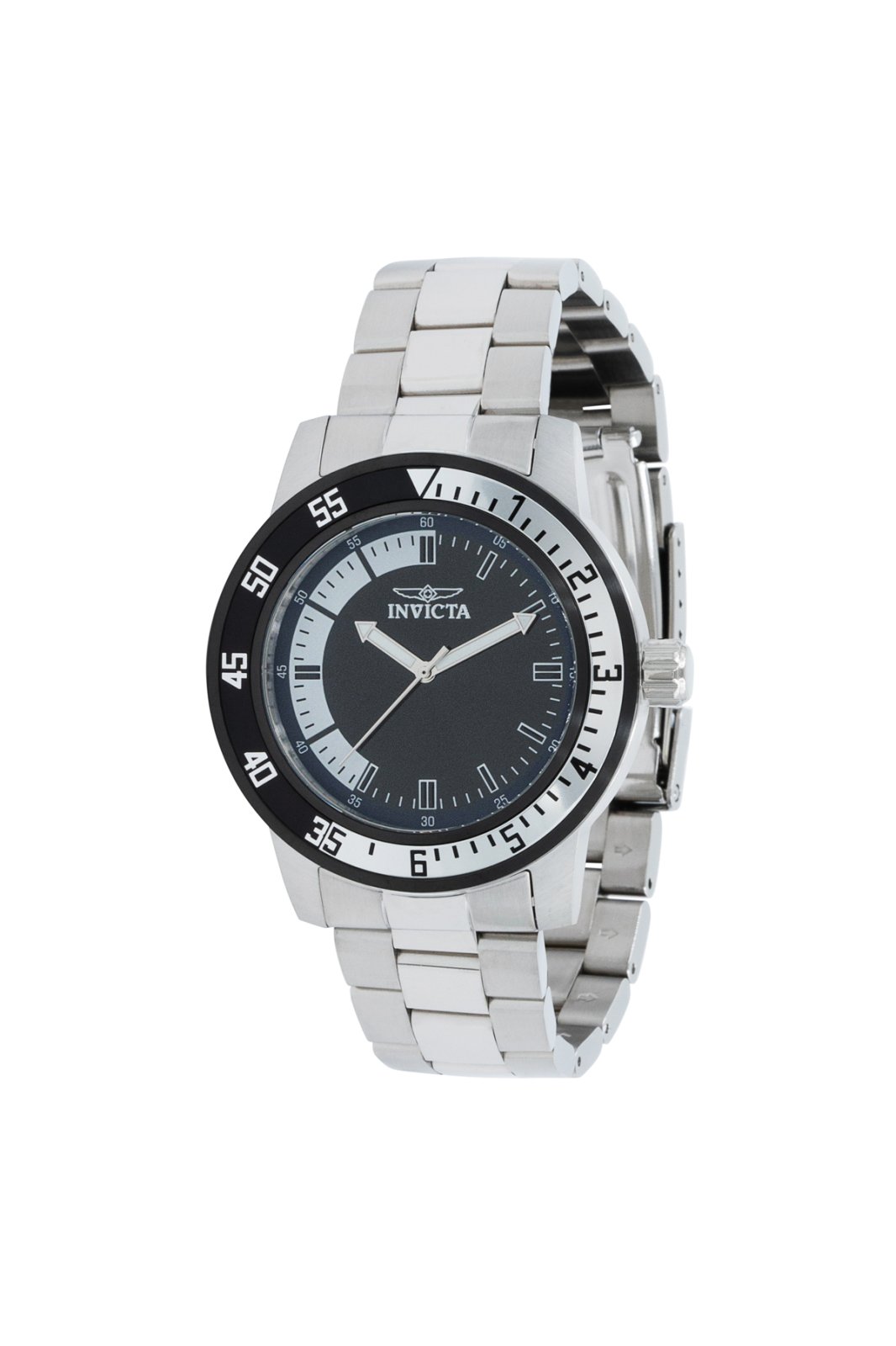 Invicta Specialty 38593 Men's Watch - Quartz Movement - Stainless Steel with Black Dial - 45 mm