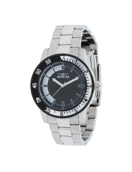Invicta Specialty 38593 Men's Watch - Quartz Movement - Stainless Steel with Black Dial - 45 mm