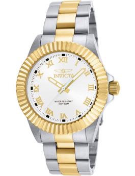 Invicta Pro Diver 16740 Herrenuhr - Quarzwerk - Edelstahl mit weißem Zifferblatt - 44 mm