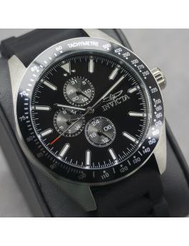 Invicta Aviator 38402 Men's Watch - Quartz Movement - Stainless Steel with Black Dial - 45 mm