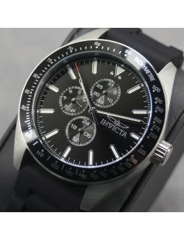 Invicta Aviator 38402 Men's Watch - Quartz Movement - Stainless Steel with Black Dial - 45 mm