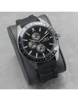Invicta Aviator 38402 Men's Watch - Quartz Movement - Stainless Steel with Black Dial - 45 mm