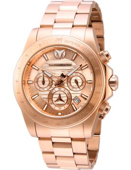 TechnoMarine Manta TM-219008 Orologio da Uomo - Movimento al Quarzo - Acciaio Inossidabile con Quadrante in Oro Rosa - 42 mm