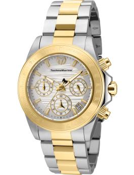 TechnoMarine Manta TM-219011 Reloj de Mujer - Movimiento de Cuarzo - Acero Inoxidable con Esfera Plateada - 38 mm