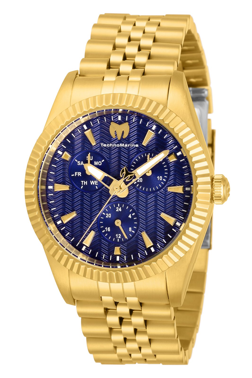 TechnoMarine Sea TM-719018 Women's Watch - Quartz Movement - Stainless Steel with Blue Dial - 38 mm