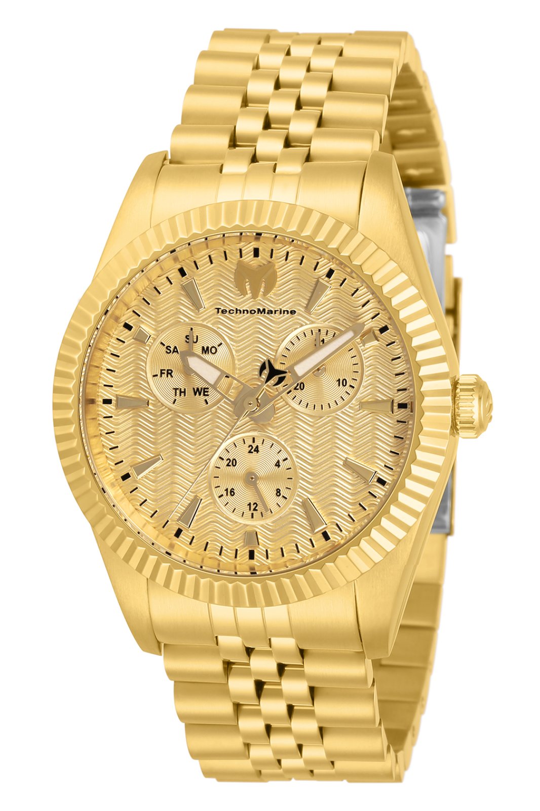 TechnoMarine Sea TM-719019 Reloj de Mujer - Movimiento de Cuarzo - Acero Inoxidable con Esfera Dorada - 38 mm