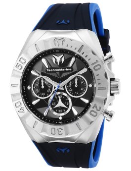 TechnoMarine Cruise TM-121138 Men's Watch - Quartz Movement - Stainless Steel with Black Dial - 45 mm