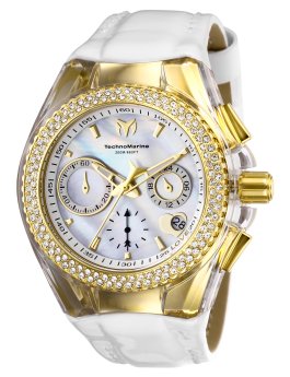 TechnoMarine Cruise TM-117046 Relógio Feminino - Movimento de Quartzo - Aço Inoxidável com Mostrador Branco - 40 mm