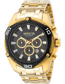Invicta Bolt 38570 Orologio da Uomo - Movimento al Quarzo - Acciaio Inossidabile con Quadrante Nero - 50 mm