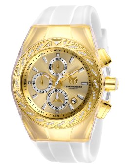 TechnoMarine Cruise TM-117045 Montre pour Homme - Mouvement à Quartz - Acier Inoxydable avec Cadran Doré - 44 mm