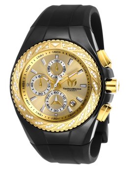 TechnoMarine Cruise TM-117045 Montre pour Homme - Mouvement à Quartz - Acier Inoxydable avec Cadran Doré - 44 mm