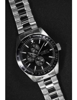Invicta Aviator 38966 Reloj para Hombre - Movimiento de Cuarzo - Acero Inoxidable con Esfera Negra - 45 mm