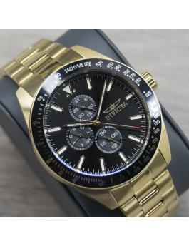 Invicta Aviator 38968 Pánske Hodinky - Quartz Movement - Nerezová Oceľ s Čiernym Ciferníkom - 45 mm