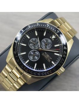 Invicta Aviator 38968 Pánske Hodinky - Quartz Movement - Nerezová Oceľ s Čiernym Ciferníkom - 45 mm