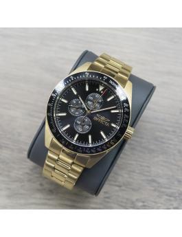 Invicta Aviator 38968 Pánske Hodinky - Quartz Movement - Nerezová Oceľ s Čiernym Ciferníkom - 45 mm