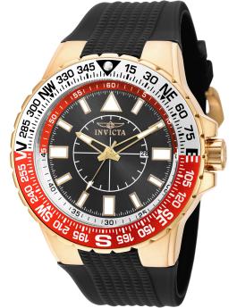 Invicta Aviator 19271 Herrenarmbanduhr - Quartz Bewegung - Edelstahl mit Schwarzem Zifferblatt - 52 mm