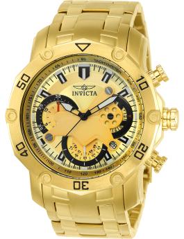 Invicta Pro Diver - SCUBA 22761 Men's Watch - Quartz Movement - Stainless Steel with Gold Dial - 50 mm