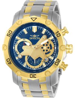 Invicta Pro Diver - SCUBA 22762 Men's Watch - Quartz Movement - Stainless Steel with Blue Dial - 50 mm