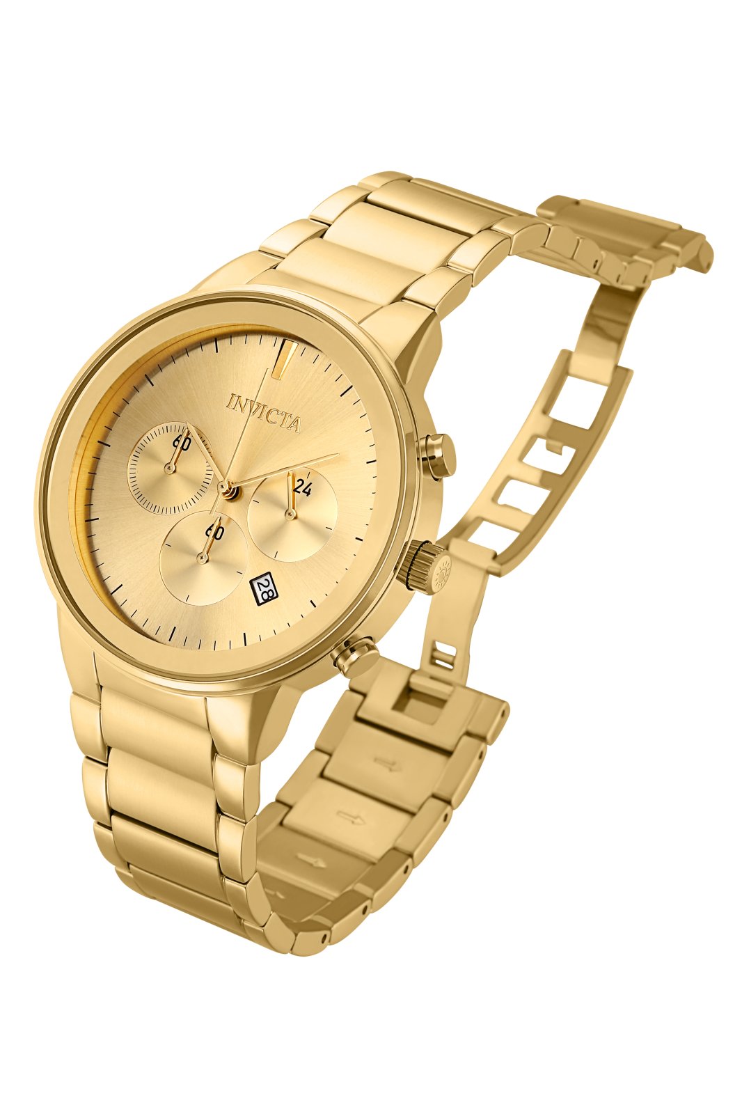 Invicta Specialty 29481 Men's Watch - Quartz Movement - Stainless Steel with Gold Dial - 43 mm