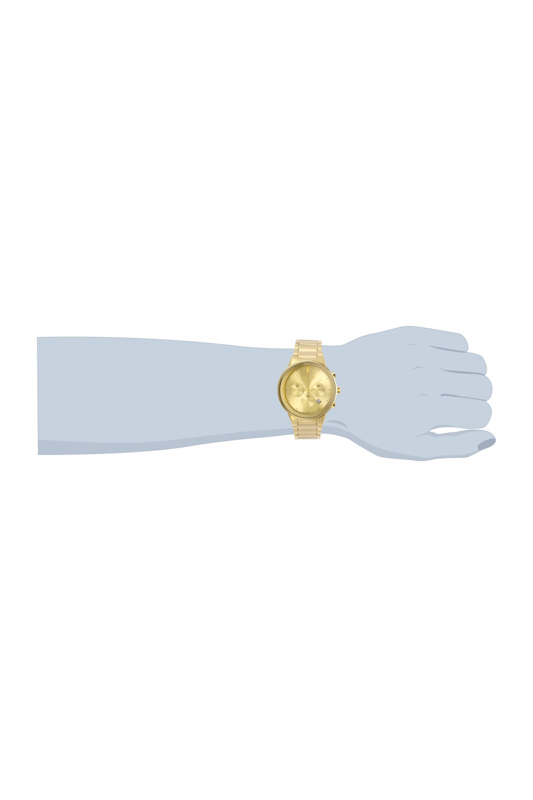 Invicta Specialty 29481 Men's Watch - Quartz Movement - Stainless Steel with Gold Dial - 43 mm