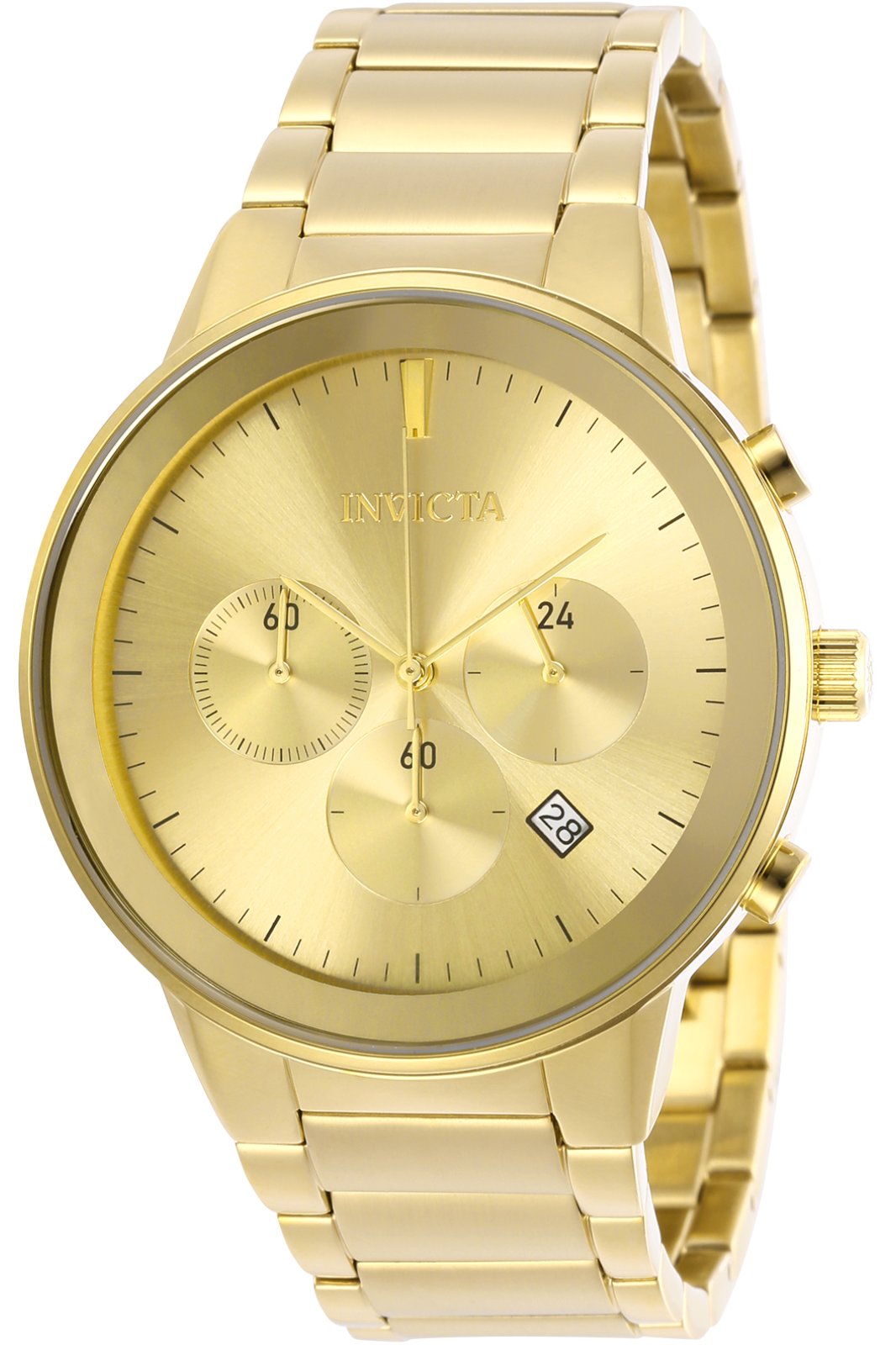 Invicta Specialty 29481 Men's Watch - Quartz Movement - Stainless Steel with Gold Dial - 43 mm