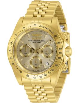 Invicta Speedway 30997 Reloj de Hombre - Movimiento de Cuarzo - Acero Inoxidable con Esfera Dorada - 39 mm