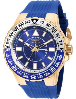 Invicta Aviator 19270 Reloj de Hombre - Movimiento de Cuarzo - Acero Inoxidable con Esfera Azul - 52 mm