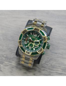 Invicta Pro Diver - SCUBA 25857 Orologio da uomo - Movimento al quarzo - Acciaio inossidabile con quadrante verde - 50 mm