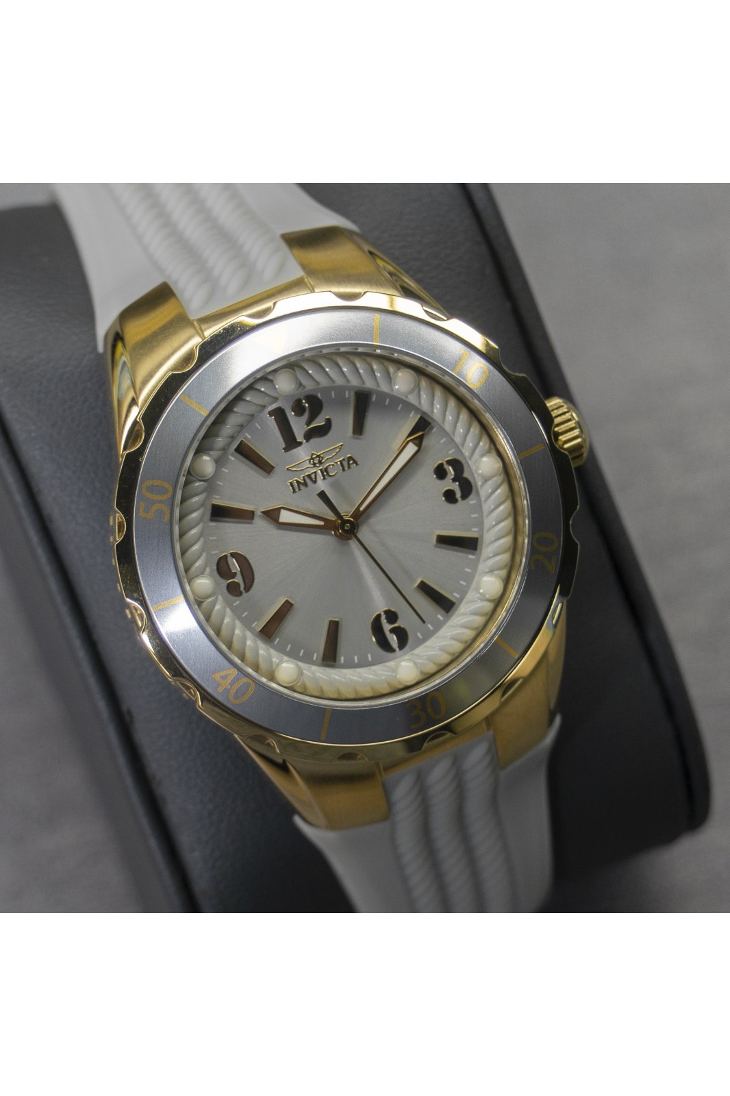 Invicta Angel 17483 Reloj para Mujer - Movimiento de Cuarzo - Acero Inoxidable con Esfera Azul - 38 mm