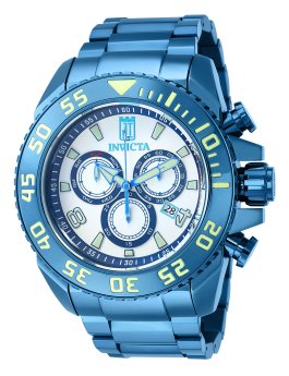 Invicta Jason Taylor 38053 Herren Uhr - Quartz Bewegung - Edelstahl mit Weißem Zifferblatt - 56 mm