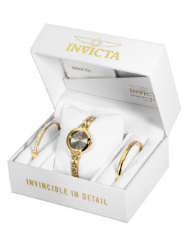 Invicta Angel 29342 Reloj de Mujer - Movimiento de Cuarzo - Acero Inoxidable con Esfera Gris - 28 mm