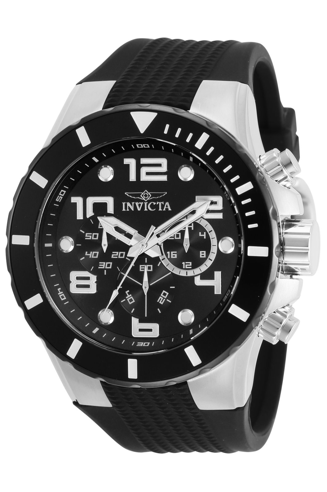 Invicta Pro Diver 30776 Men's Watch - Quartz Movement - Stainless Steel with Black Dial - 50 mm