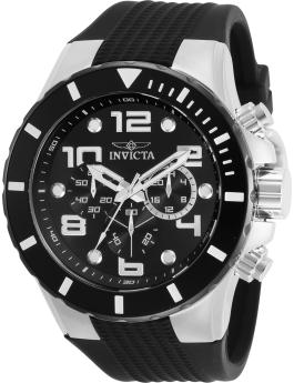 Invicta Pro Diver 30776 Men's Watch - Quartz Movement - Stainless Steel with Black Dial - 50 mm