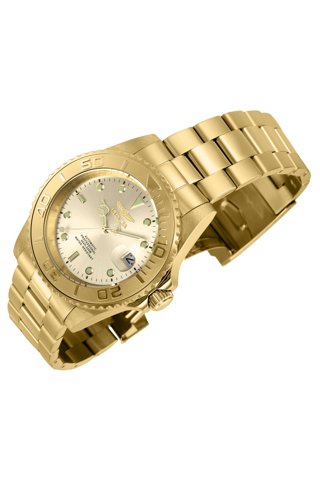 Invicta Pro Diver 9010OBXL Relógio Masculino - Movimento Automático - Aço Inoxidável com Mostrador Dourado - 43 mm