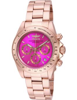 Invicta Speedway 16657 Reloj de Mujer - Movimiento de Cuarzo - Acero Inoxidable con Esfera Rosa - 39 mm