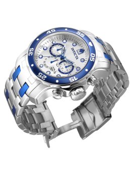 Invicta Pro Diver 37691 Reloj de Hombre - Movimiento de Cuarzo - Acero Inoxidable con Esfera Plateada - 48 mm