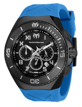 TechnoMarine Manta TM-220002 Reloj de Hombre - Movimiento de Cuarzo - Acero Inoxidable con Esfera Gris - 48 mm