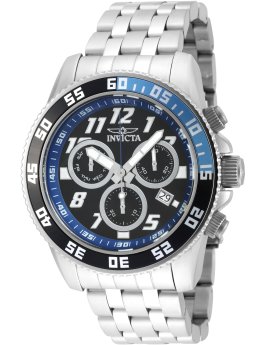 Invicta Pro Diver 20478 Men's Watch - Quartz Movement - Stainless Steel with Black Dial - 50 mm