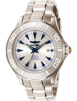 Invicta Signature 7033 Relógio Masculino - Movimento Automático - Aço Inoxidável com Mostrador Prateado - 47 mm