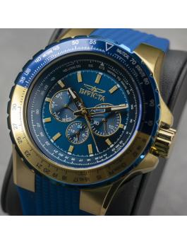 Invicta Aviator 39309 Herreklokke - Quartz Urverk - Rustfritt Stål med Blå Skive - 50 mm