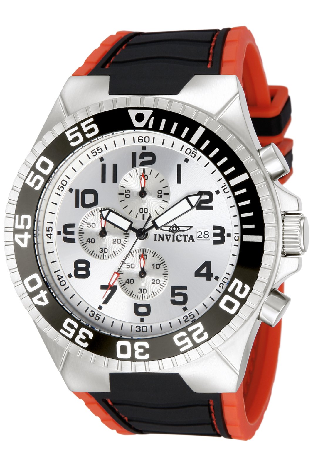 Invicta Pro Diver 12411 Reloj para Hombre - Movimiento de Cuarzo - Acero Inoxidable con Esfera Plateada - 52 mm