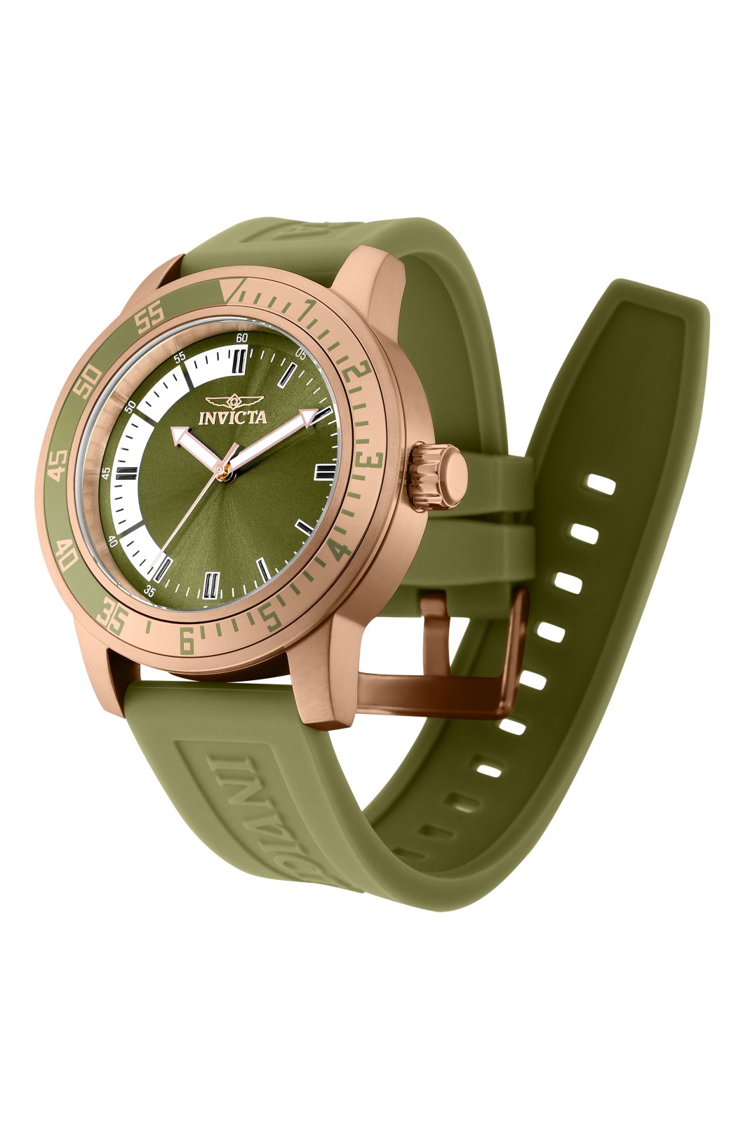 Invicta Specialty 35685 Zegarek Męski - Mechanizm Kwarcowy - Stal Nierdzewna z Zieloną Tarcza - 45 mm