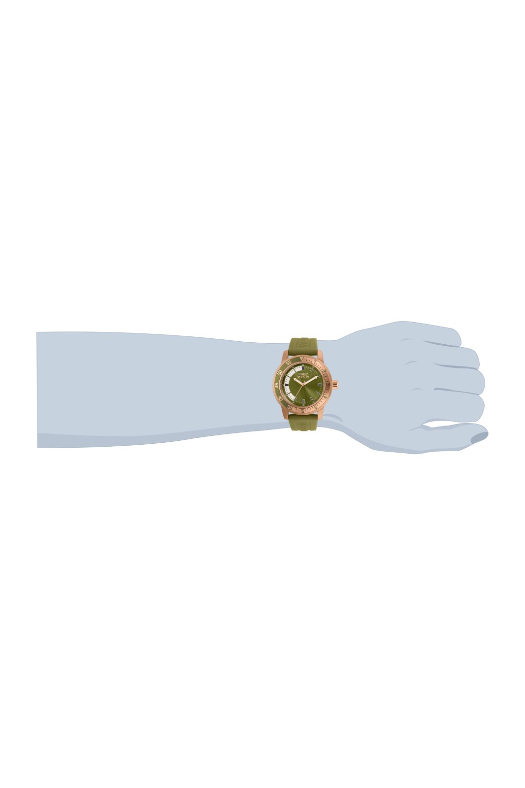 Invicta Specialty 35685 Zegarek Męski - Mechanizm Kwarcowy - Stal Nierdzewna z Zieloną Tarcza - 45 mm
